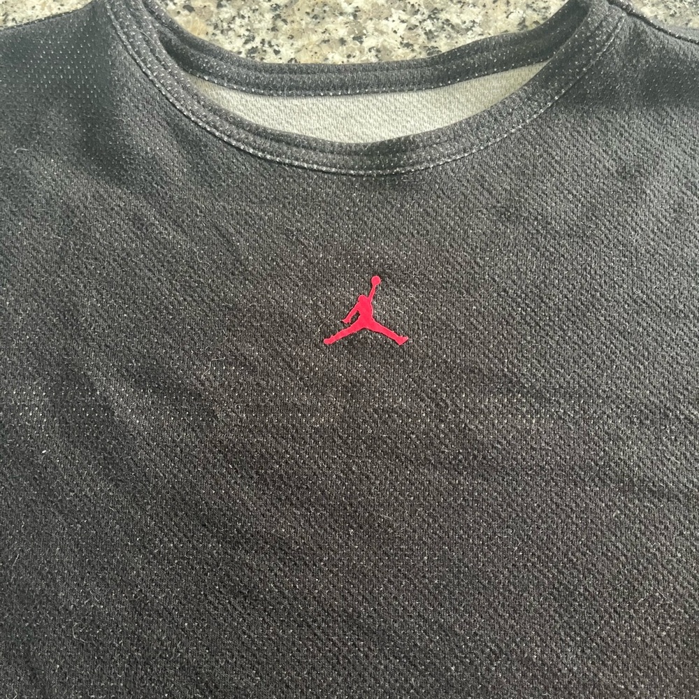 Nike Jordan Vintage Men's Black Short Sleeve Cotton Shirt - Picture 2 of 7